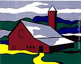 Roy Lichtenstein Red Barn II, 1969 painting